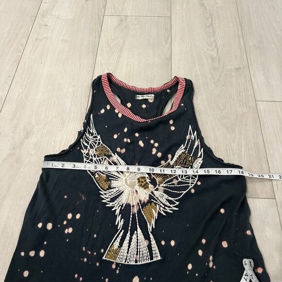 Free People Eagle Crafted Heritage Distressed Sweater Tank Size S - Picture 3 of 9